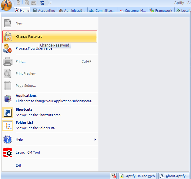 Select Change Password