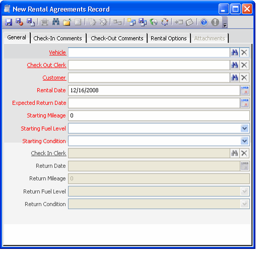 Rental Agreements Record