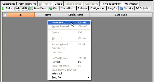 Create New Sub-Type