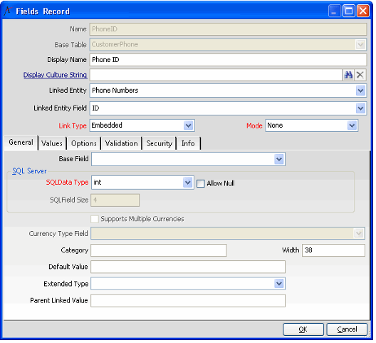 Embedded Link Field