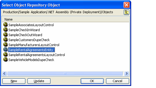 Select Entity Object