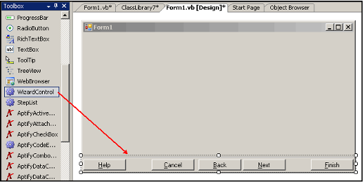 Add Wizard Control
