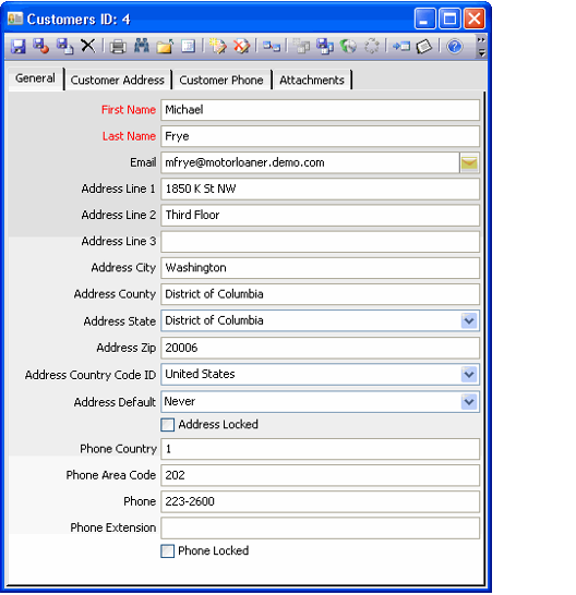 Customers Generated Form