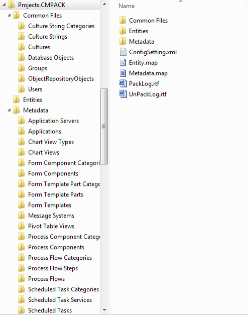 Sample Packing Action Structure