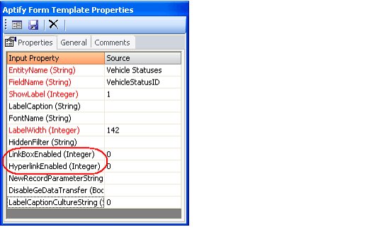 Disable Link Box Options