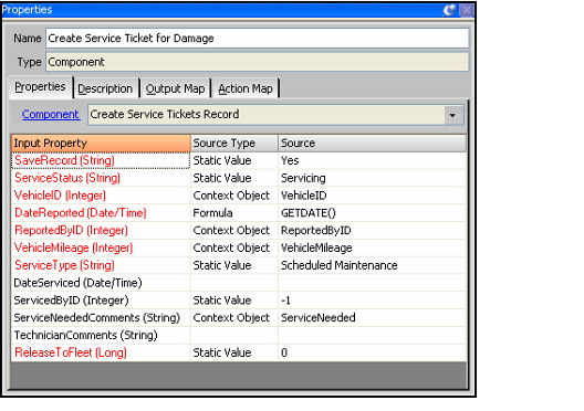 Create Service Ticket for Service Step's Inputs