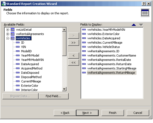 Selecting Fields