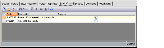 Process Flow Result Codes