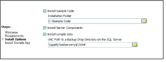 Select Install Options