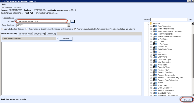 Pack Path Field Example
