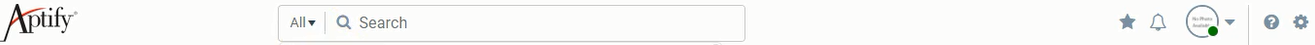 Aptify 6.0 Top-Level Web Interface Toolbar	