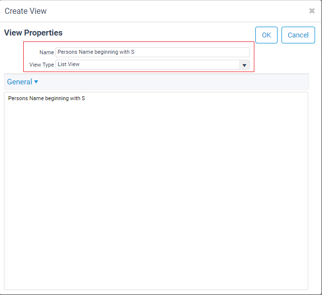 Example Create List View