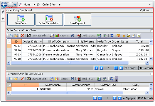 Application Display Window