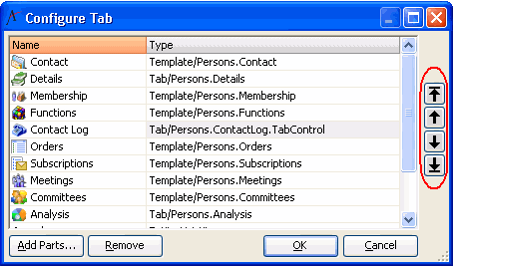 Changing Tab Order