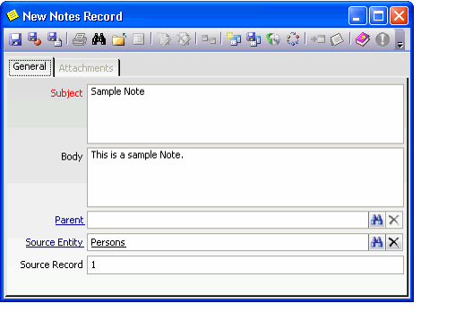 Notes Record