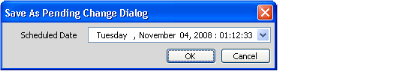 Save As Pending Change Dialog