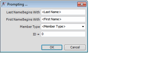 Prompt Value for Person Lookup