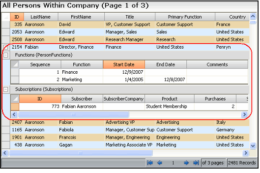 All Persons Within Company View