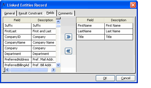 Specify Persons Fields