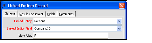 Specify Linked Entity
