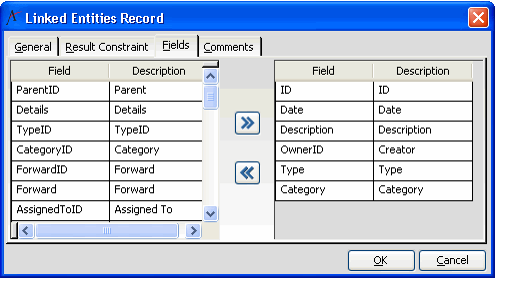 Specify Contact Log Fields