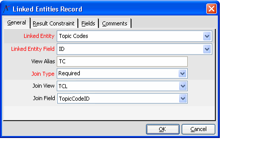 Linked Entities Record with Non Blank Join View