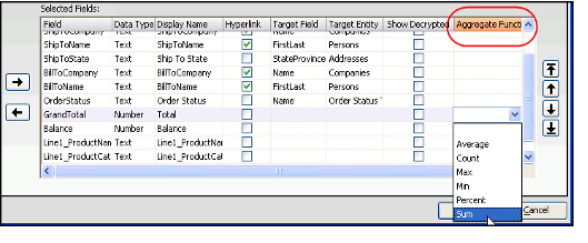 Aggregate Function Column