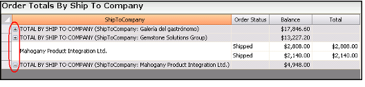 View With Collapsed Summary Data