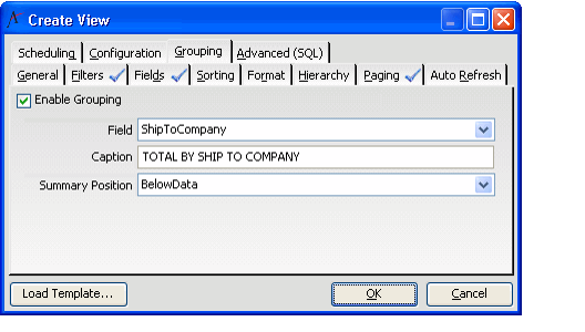 Specifying Grouping Options for Summary Information