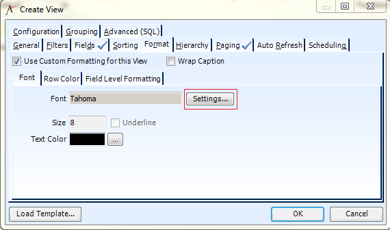 Modifying the Font in a List View – Aptify Support