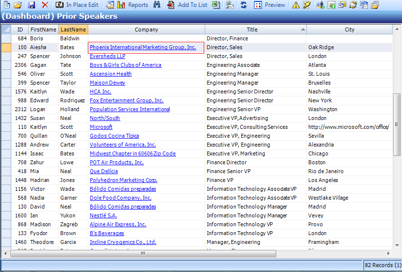 Record Highlighted by Find In Column