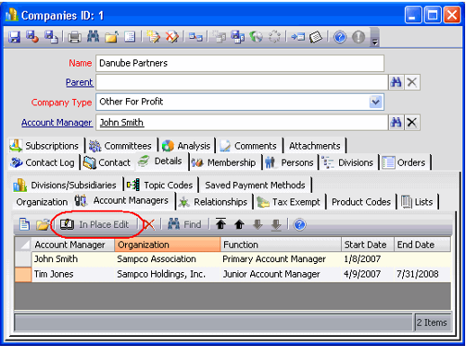 In Place -Editing -Available for Sub-Type -Listing
