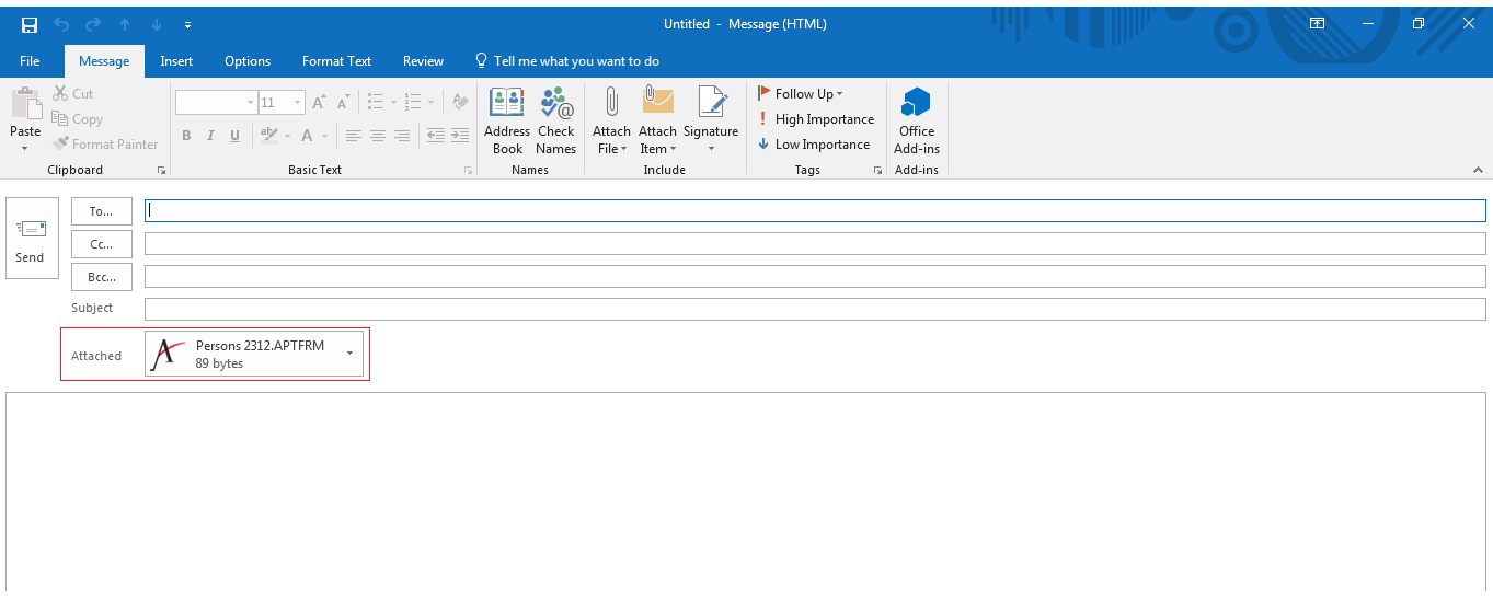 Email -Message with Attachment