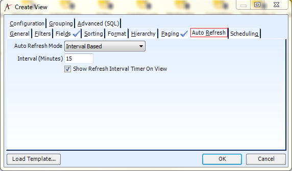 Auto Refresh Settings