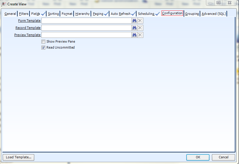 Configuration Tab
