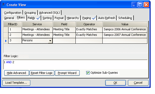 Multiple Filters for Same Related -Service