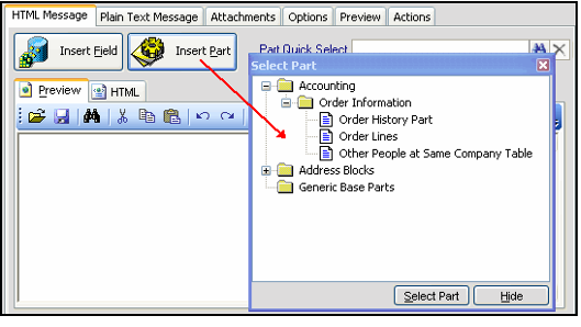 Select Part Dialog