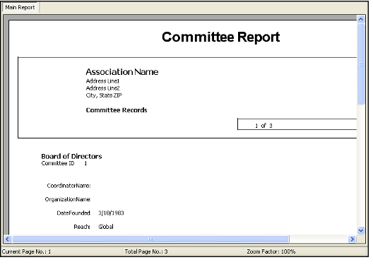 Committee Report