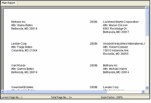Avery 5161 with Mail Code Report