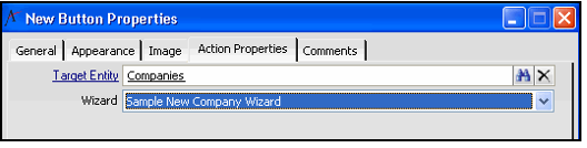 Generic Data Wizard Action Properties