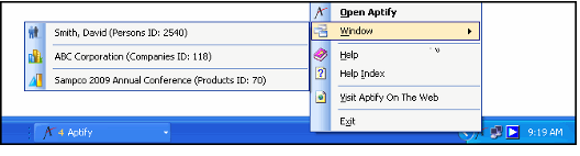Tray Icon Right-click Menu