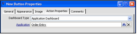 Switch Dashboard Action Properties