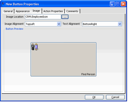 Button Properties Image Tab