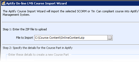 Specify File to Import