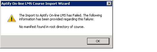 Error Message When Importing SCORM File