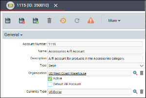 GL Accounts Form