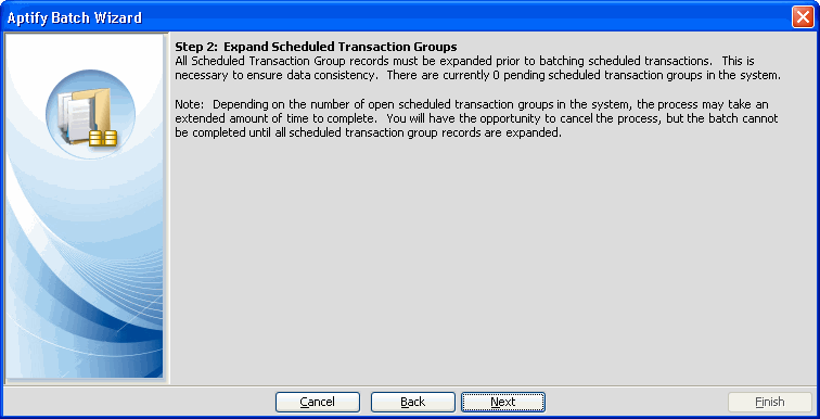 Expanding Scheduled Transactions
