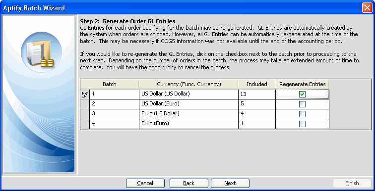 Generating GL Entries