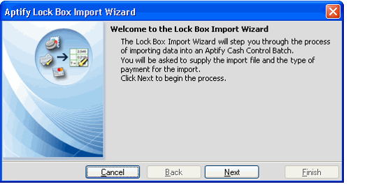 Lock Box Import Wizard Welcome Page