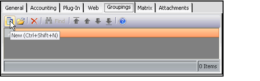Shipment Type's Groupings Tab 
